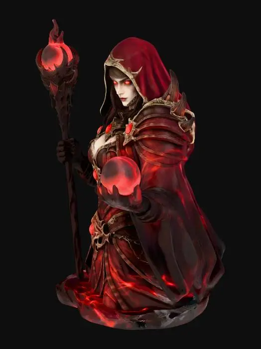 3D model for evil warlock