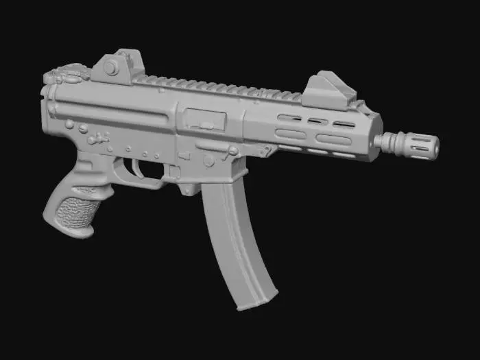 3D model for Submachine Gun