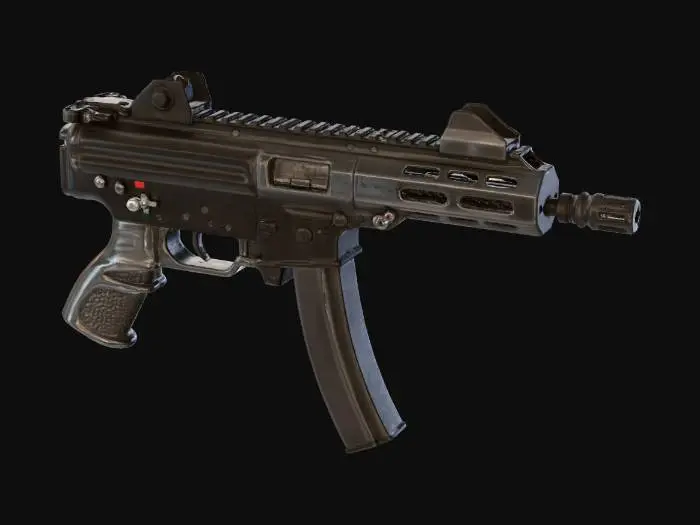 3D model for Submachine Gun