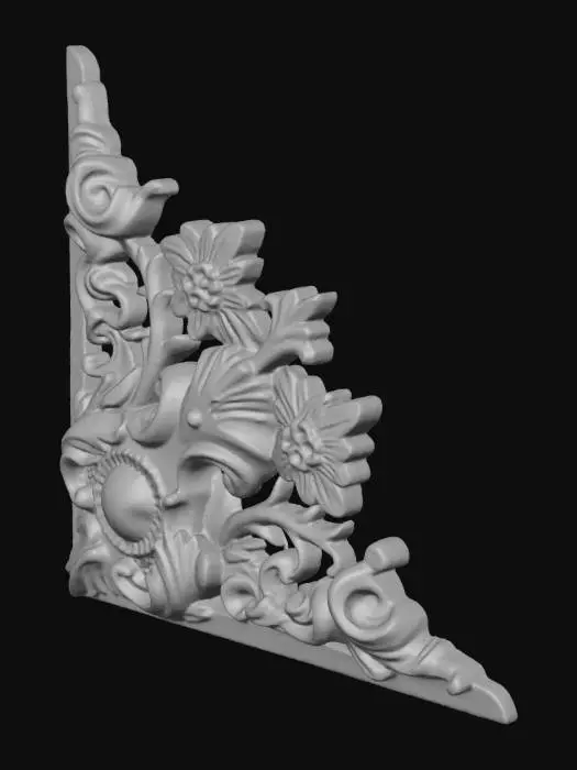 3D model for Ornate Metal Corner Bracket