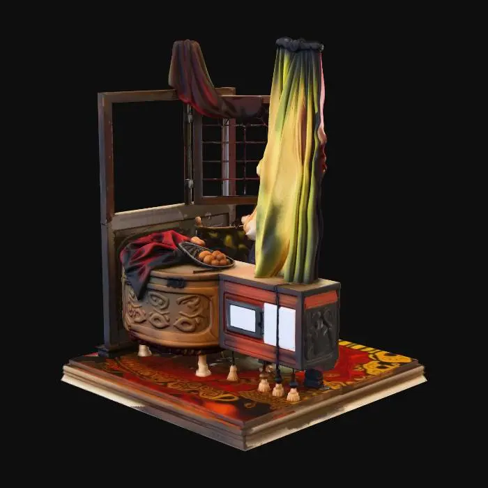 3D model for Lady reading Letter