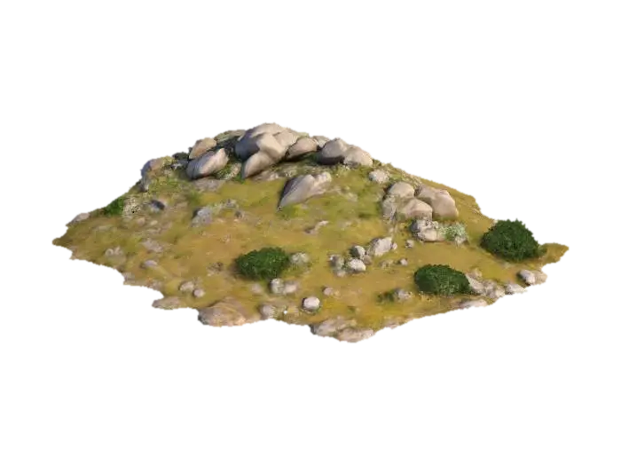 Rocky Hill Oasis - Rocks yapay zekâ ile oluşturulmuş 3D model