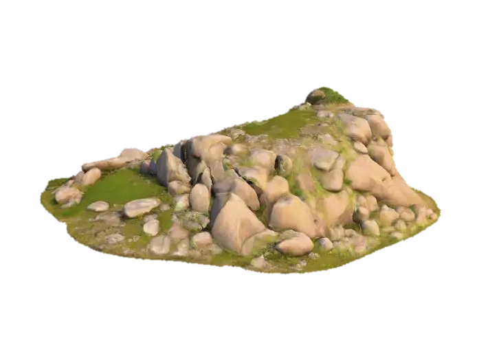 Rocky Terrain - Ground-3D-Modell, KI-generiert