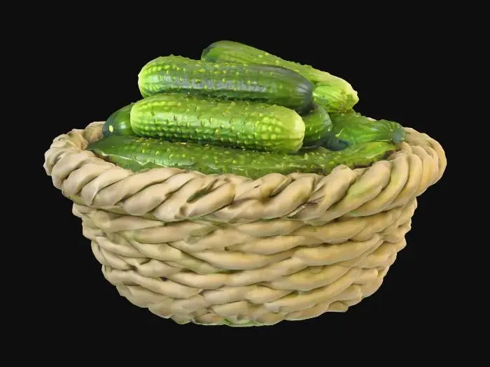 3D model for Basket of Cucumbers