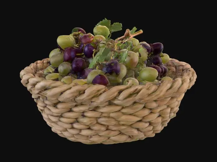 3D model for Basket of Grapes