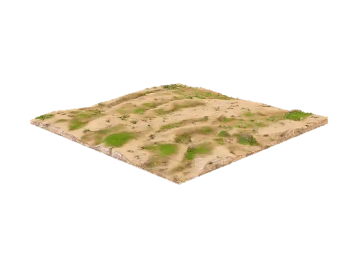 Desert Terrain Patch - Ground-3D-Modell, KI-generiert