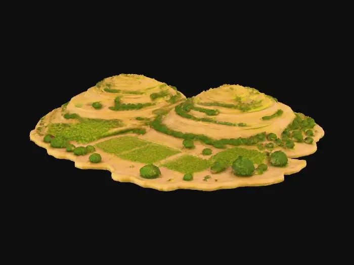 3D model for Terraced Hillscape