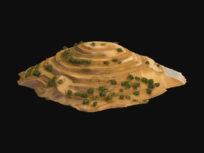3D model for Terraced Hilltop Oasis