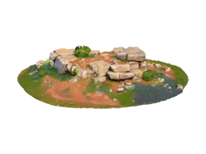 Rocky Outcrop Serenity - Rocks yapay zekâ ile oluşturulmuş 3D model
