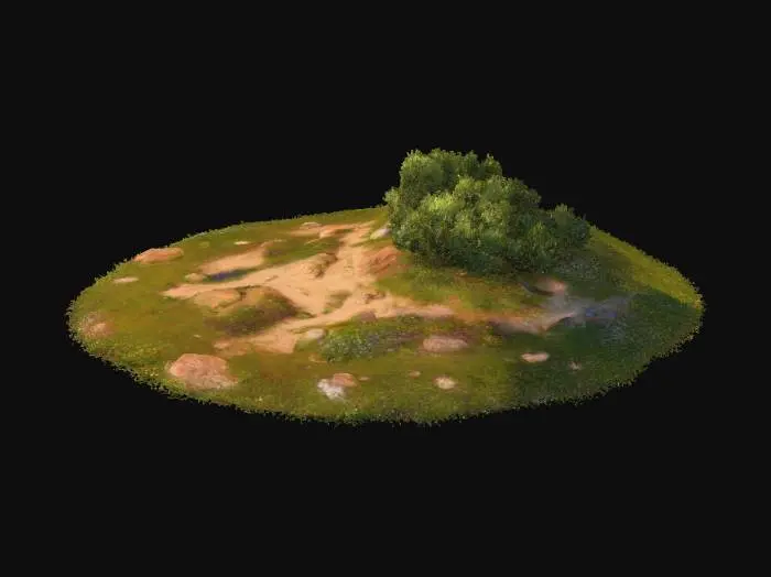 3D model for Sunny Hilltop Path