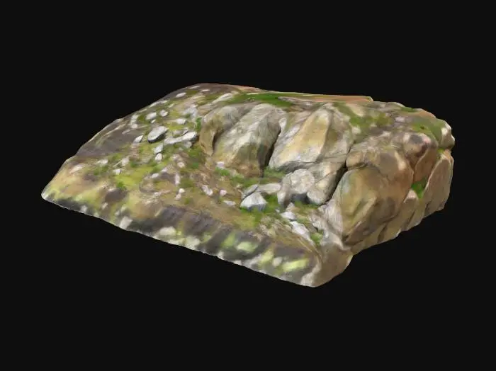 3D model for Rocky Hillside Scene