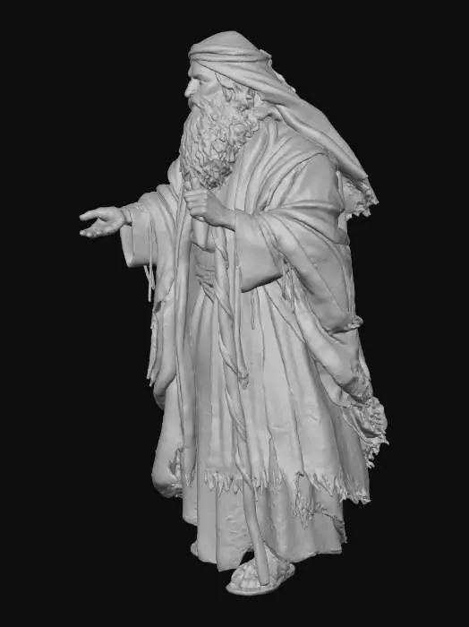 3D model for Wise Elder with Staff