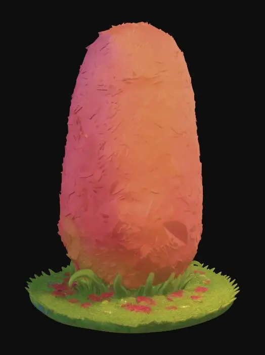 3D model for Orange teardrop topiary