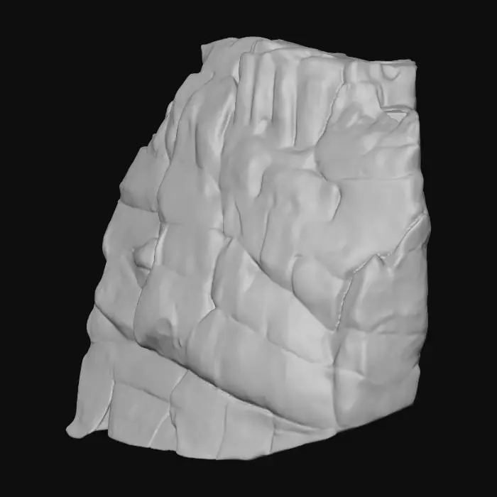 3D model for large stylized limestone rock formation israel
