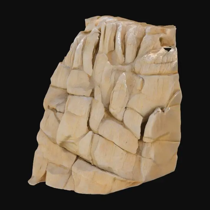 3D model for large stylized limestone rock formation israel
