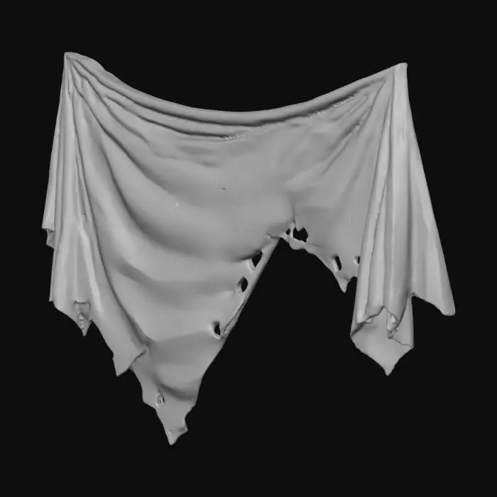 3D model for Tattered Cloth Drapery