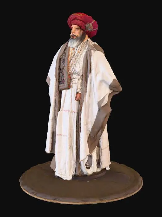 3D model for Elder in Traditional Attire