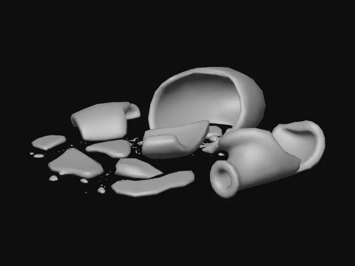 3D model for Broken Earthenware Vase