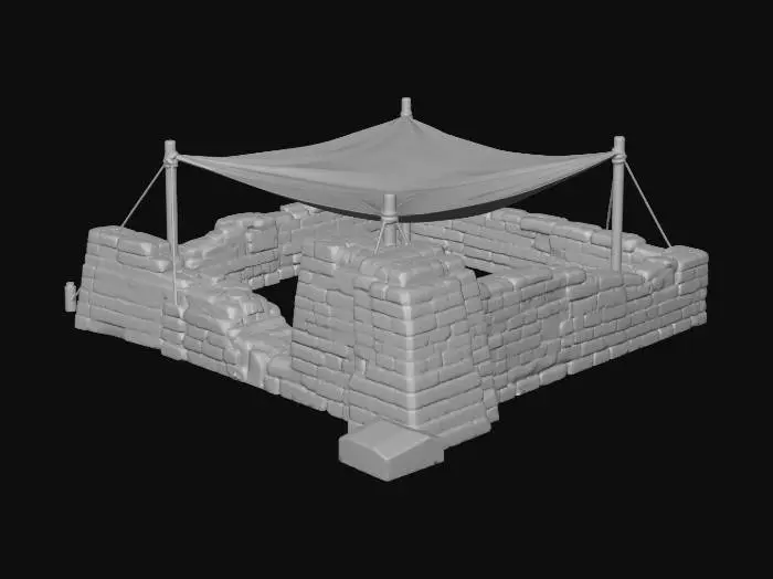 3D model for Ancient Market Shelter