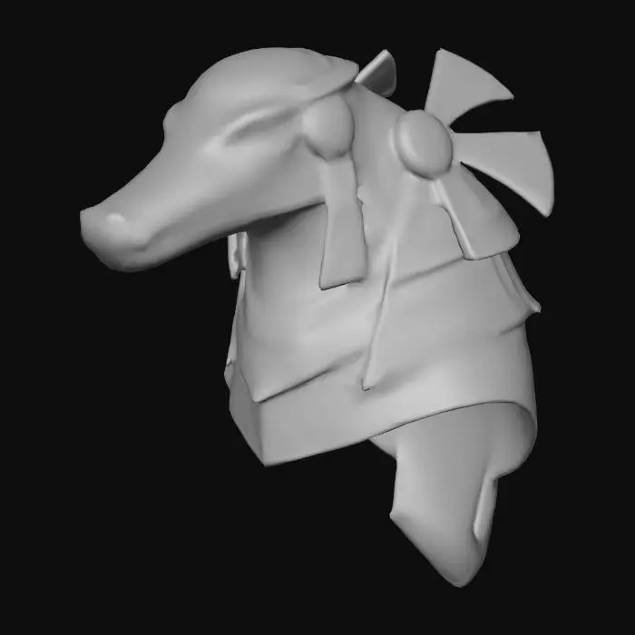 3D model for Crocodile Armor Helmet