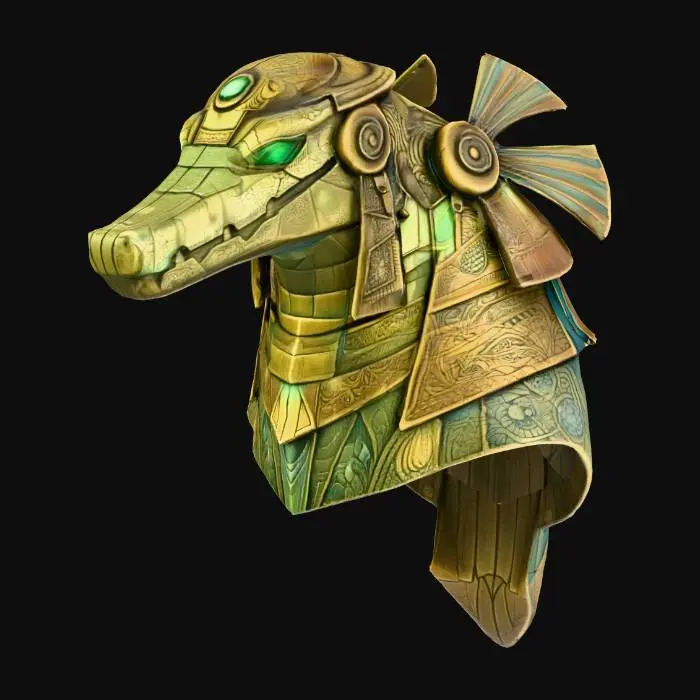 3D model for Crocodile Armor Helmet