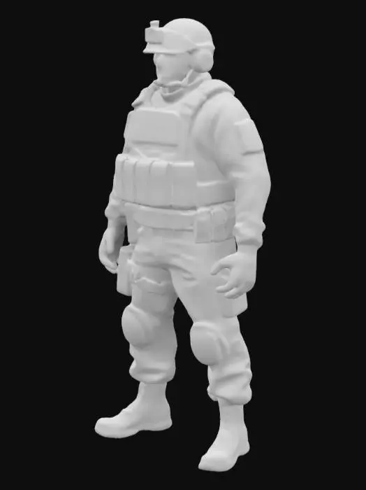 3D model for a military guy T pose
