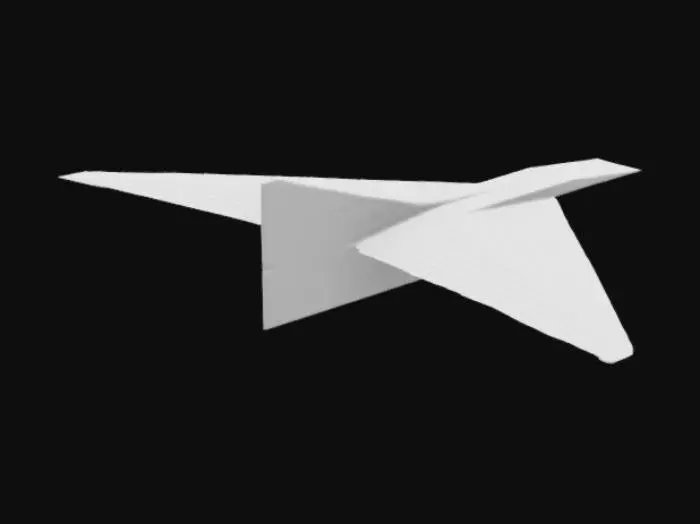 3D model for a paper plane that is used like a glider