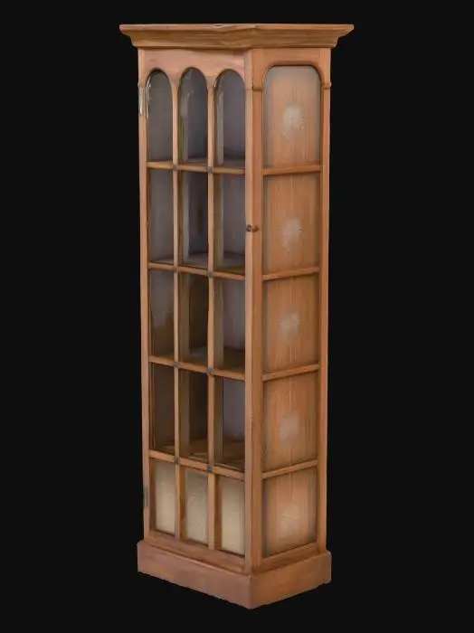 3D model for Wooden Display Cabinet