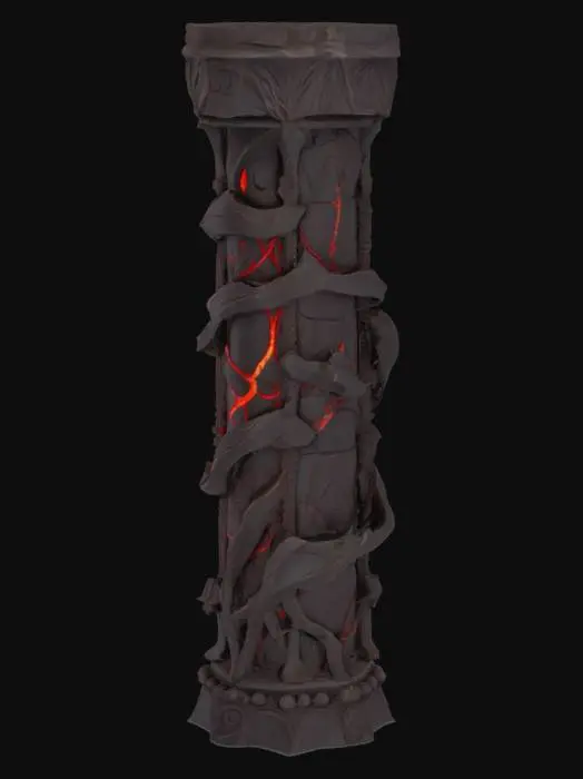 3D model for Infernal Obsidian Pillar