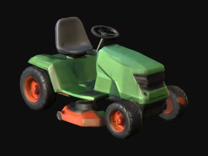 3D model for A low poly riding lawnmower