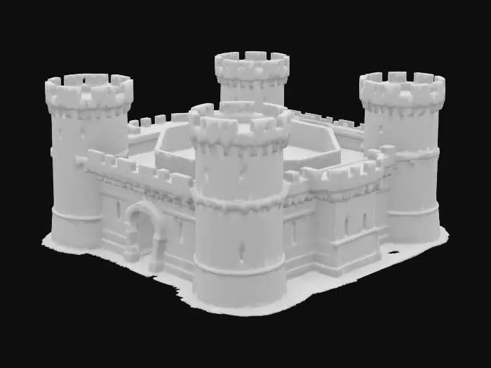 3D model for Mediveal Fortress Keep Castle