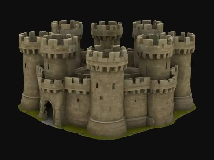 3D model for Mediveal Fortress Keep Castle