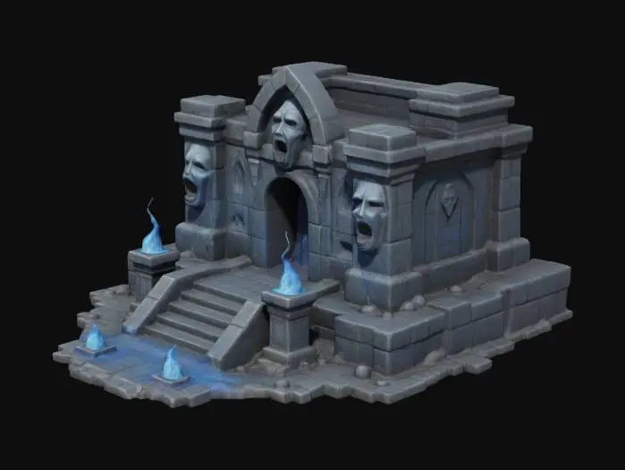 3D model for Haunted Crypt Entrance