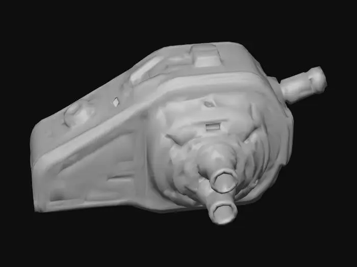 3D model for Create small alien space ship spare part. part is blue and silver. No Man's Sky style.