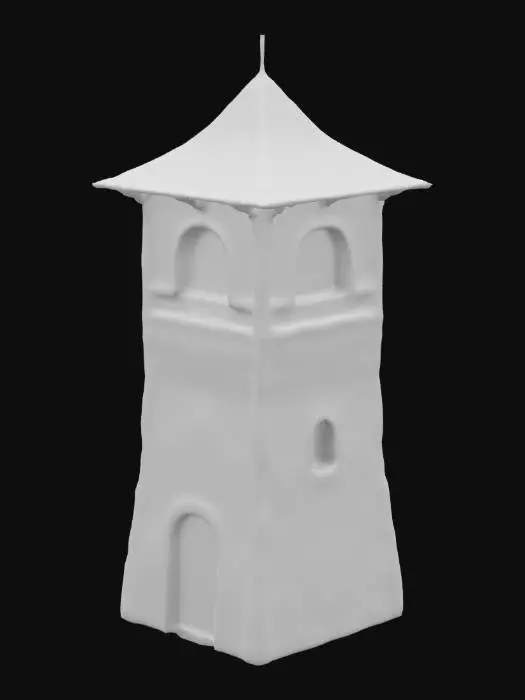 3D model for simple medieval tower for crossbowman, military barracks
