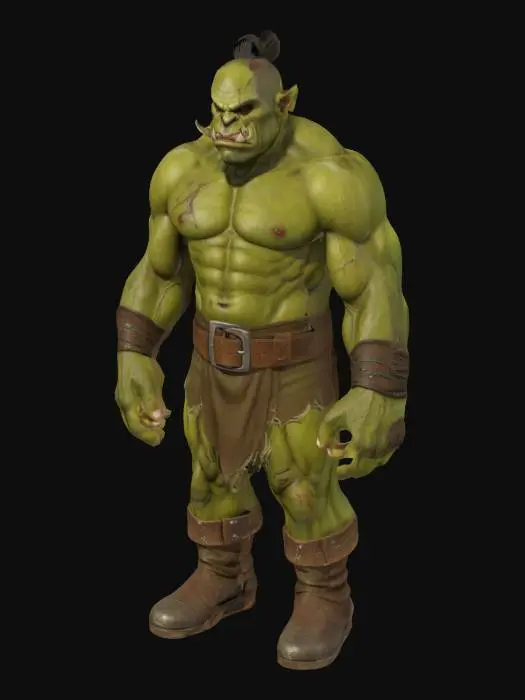 3D model for Mighty Orc Warrior wildling