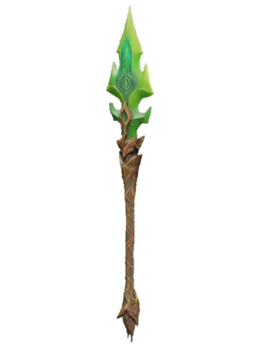 Dryad nature spear / arrow 3D model, vytvořený pomocí AI