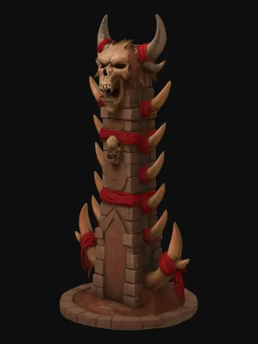 3D model for Tower of the Beast, totem altar