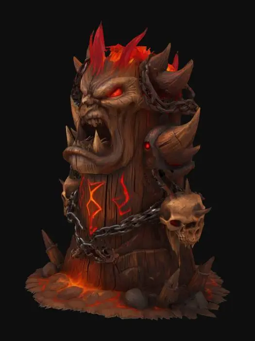 3D model for Tower of the Beast, totem altar