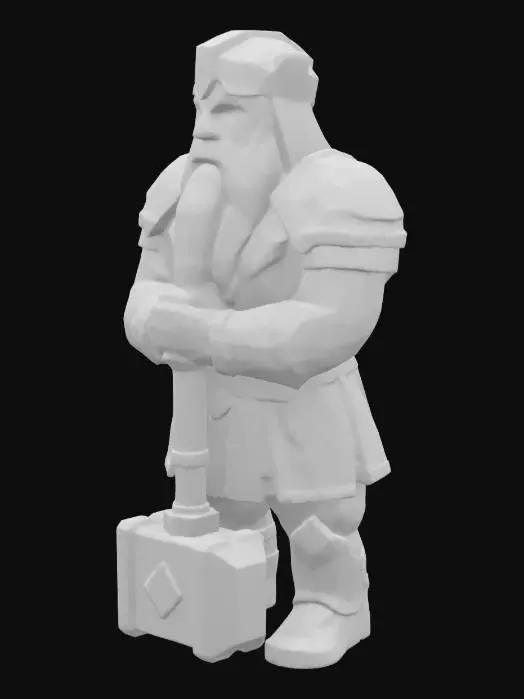 3D model for Dwarven King Statue