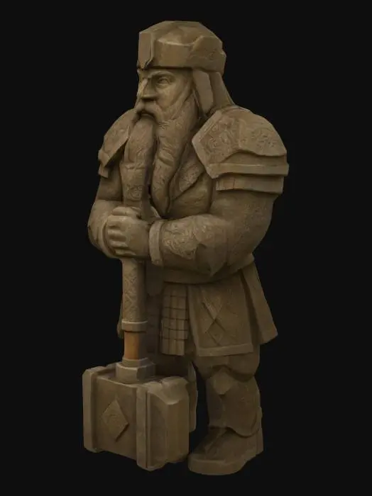 3D model for Dwarven King Statue