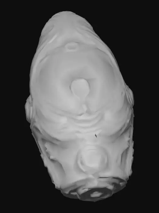 3D model for Create small alien space ship spare part. part is green and silver. No Man's Sky style.