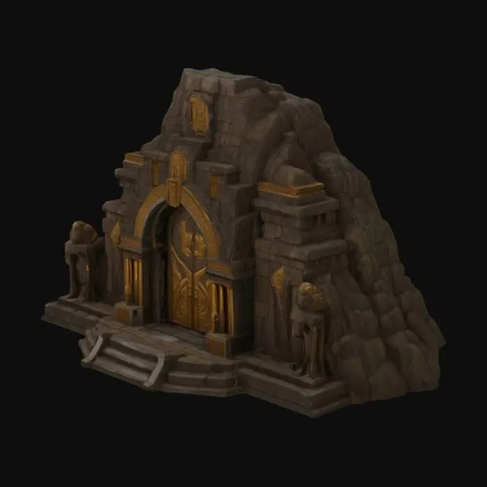 3D model for Mountain Fortress Entrance