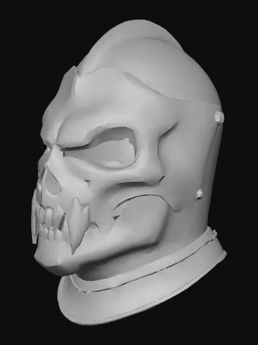 3D model for Chrome Skull Helmet