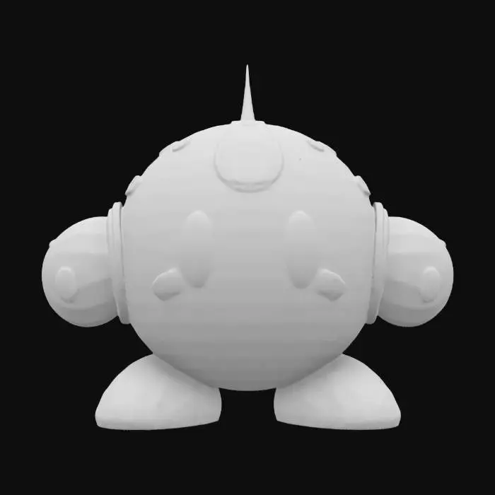 3D model for Robot style Kirby, glowing
