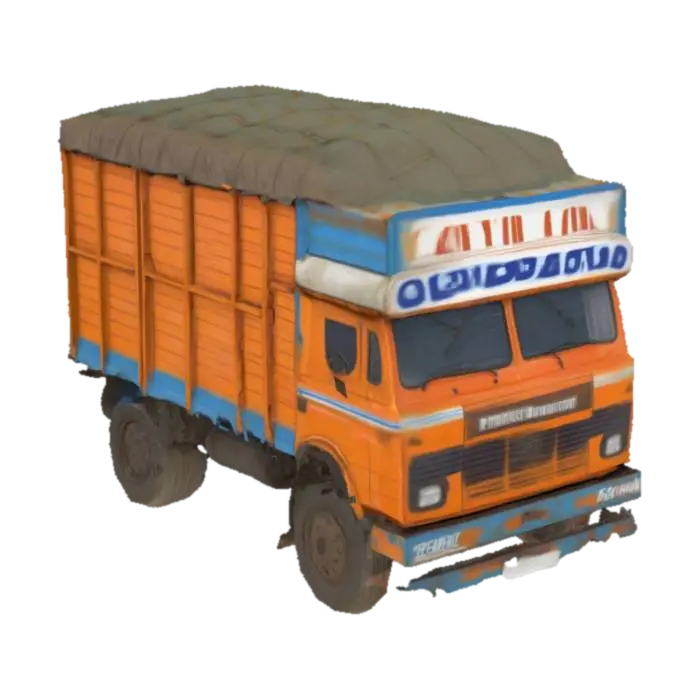 Indian Goods Carrier Truck - Lorry 3D model, vytvořený pomocí AI