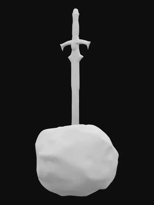 3D model for Excalibur in Stone