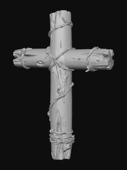 3D model for Rustic Wooden Cross