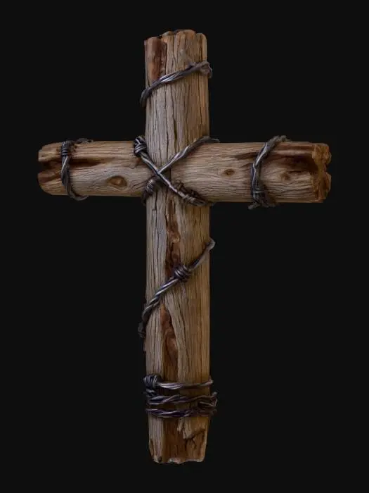 3D model for Rustic Wooden Cross