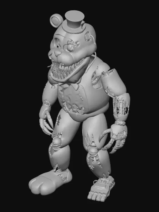 3D model for nightmare golden freddy